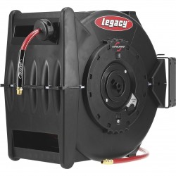 Legacy Retractable Air Hose Reel With 3/8in. x 75ft. PVC Hose, Max. 350 PSI, Model #L8306+381