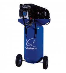 Portable Electric Air Compressor Quincy Single Stage 2 HP 26Gallon Vertical, 7.4 CFM, Model# Q12126VPQ+519