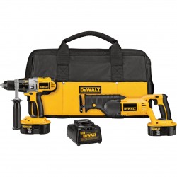Dewalt 18V Cordless Hammerdrill/Driver & Reciprocating Saw Combo Kit With 2 Batteries, Model# DCK251X+3140