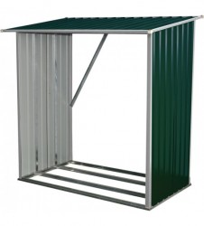 Stonegate Designs Galvanized Steel Wood Shed 2/3-Cord Capacity, Model# WS-002+3098