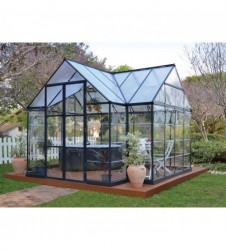 Palram Chalet Four Seasons Greenhouse 8ft.W x 12ft.L, Model# HG5400+1924