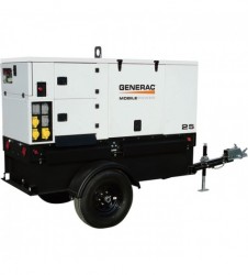 Generac Flip Hood Towable Mobile Diesel Generator Single/3-Phase, Electric Start, Model# 6081+1238