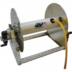 Gorilla Reel Chemical Resistant Pressure Washer Hose Reel with Mounting Base 300ft. x 1/2in. Capacity, Model# GK160207+2303