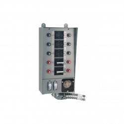 Reliance Loadside Prewired Generator Transfer Switch 10 Circuits, 125/250 Volts, 30 Amps, 7500 Watts, Model# 30310A+1565