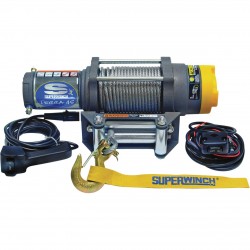 Superwinch 12 Volt DC Powered Electric UTV Winch 4500Lb. Capacity, Wire Rope, Model# 1145220+968