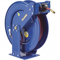 Coxreels Truck Series Hose Reel with EZ Coil With 3/8in x 75ft. PVC Hose, Max. 300 PSI, Model# EZ-TSH-375+345
