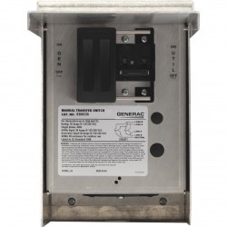 Generac Manual Transfer Switch 30 Amps, 125/250 Volts, Single Phase, Model# 6377+1514