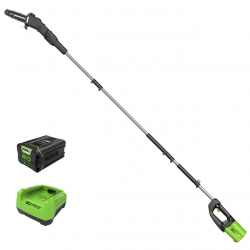 Greenworks Pro 80 Volt Cordless Pole Saw with 10in. Bar 2Ah Battery, Model# 1400202+3092