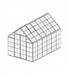 Palram Snap and Grow Greenhouse 8ft.W x 12ft.L, 96 sq. ft., Model# HG8012+1944