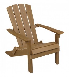 Stonegate Designs Folding Resin Adirondack Chair Brown, Model# 42005+2391