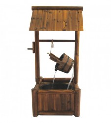 Stonegate Designs Wooden Wishing Well Fountain Square Base, Model# DSL-2406+2269