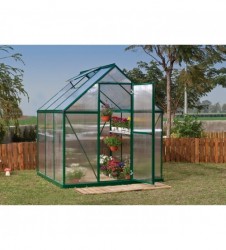 Poly Tex Nature Greenhouse 6ft W x 6ft.L, Green, Model# HG5006G+1971