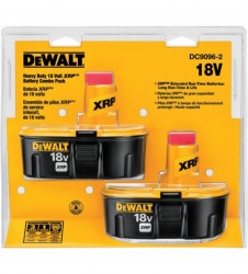 Dewalt 18V XRP Battery Combo Pack, Model# DC9096-2+3307