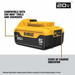 Dewalt 20 Volt MAX XR Lithium-Ion Battery 5Ah, Model# DCB205+3311