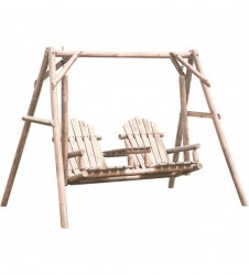 Stonegate Designs Wooden Swing Natural Finish, Model# DSL-9085N+2411