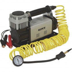 Klutch 12 Volt Heavy Duty Portable Tire Inflator 150 Max. PSI, 5.3 CFM+504