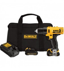 Dewalt Cordless Drill/Driver Kit 12 Volt MAX Li-Ion, 3/8in. Chuck, Model# DCD710S2+3276