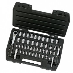 GearRatchet Drive Set 1/4In and 3/8In Drives, 46-Pc. SAE and Metric Set, Model# EHT8946+1447