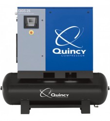 Quincy QGS Rotary Screw Compressor 25 HP, 208/230/460V 3-Phase, 120 Gallon, 99 CFM, Model# 4152016771+666