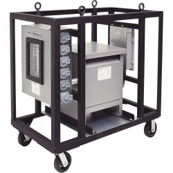 CEP Portable 4-Wheel Power Distribution Cart for Generators 480 Volts, 100 Amps, 3-Phase, Model# 6212PDC45+1473