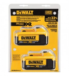Dewalt 20V MAX Premium XR Lithium-Ion Battery 2-Pk., 20 Volt, 4.0Ah, Model# DCB204-2+3312