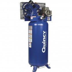 Quincy QT 54 Splash Lubricated Reciprocating Air Compressor 5 HP, 230 Volt, 1 Phase, 60-Gallon Vertical, Model# 2V41C60VC+644