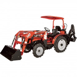 NorTrac 25XT 25HP 4WD Tractor With Backhoe Front End Loader and R4 Hybrid Tires+1271