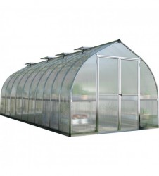 Palram Bella Hobby Greenhouse 20ft. x 8ft., Silver Frame, Model# HG5420+1919