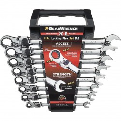 GearWrench XL Locking Flex Wrenches 8-Pc. SAE Set, Model# EHT85798+1703
