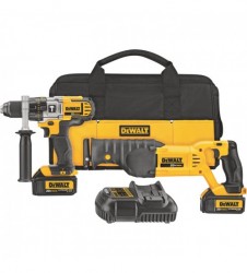 Dewalt 20 Volt Max Li-Ion Cordless 1/2in. Hammerdrill & Reciprocating Saw Combo Kit With 2 Batteries, Model# DCK292L2+3144
