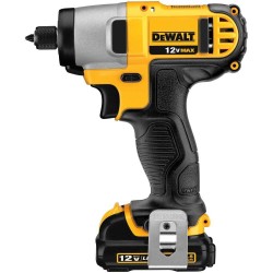 Dewalt Cordless Impact Driver Kit 12 Volt MAX Li-Ion, 1/4in. Hex, Model# DCF815S2+3658