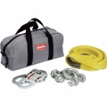 WARN Winch Rigging Kit 2in x 6ft Load Strap up to 14400 Lbs Two 5/8in. D-Shackles, Snatch Block up to 7000 Lbs.