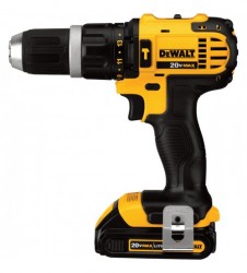 Dewalt 20 Volt Max Li-Ion Cordless Compact Hammerdrill 1/2in. Chuck, Model# DCD785C2+3255