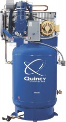 Quincy Compressor QP Pressure Lubricated Reciprocating Air Compressor 10 HP, 200/208 Volt 3 Phase, 120 Gallon Vertical, Model# 3103DS12VCA20+589